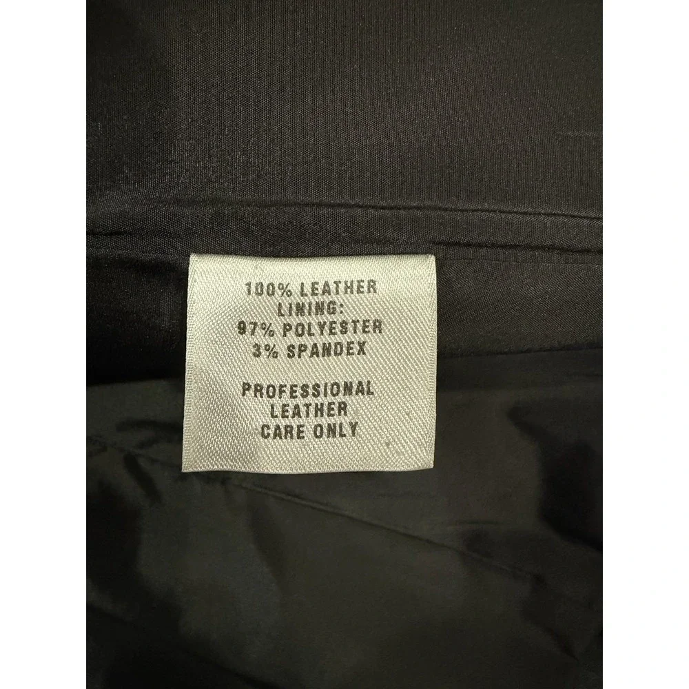St John Sport Marie Gray Black Leather Jacket Woven Trim Gold Hardware Small